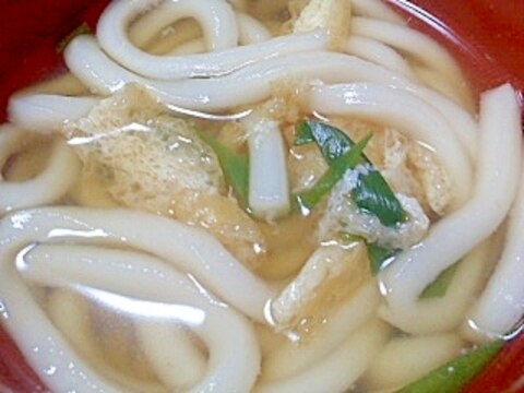 油揚げとねぎのすだち風味うどん